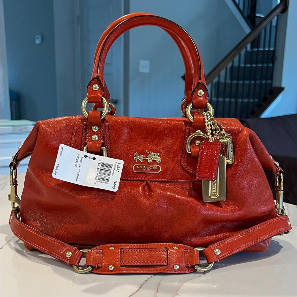 NWT Coach Y2K Madison Sabrina Satchel in Cinnamon Burnt Orange